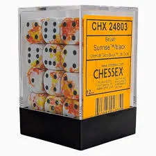 Chessex 36D6 Set Sunrise/ Black 1