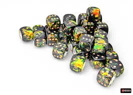 Chessex 36D6 Set Deep Forest/ Gold 1