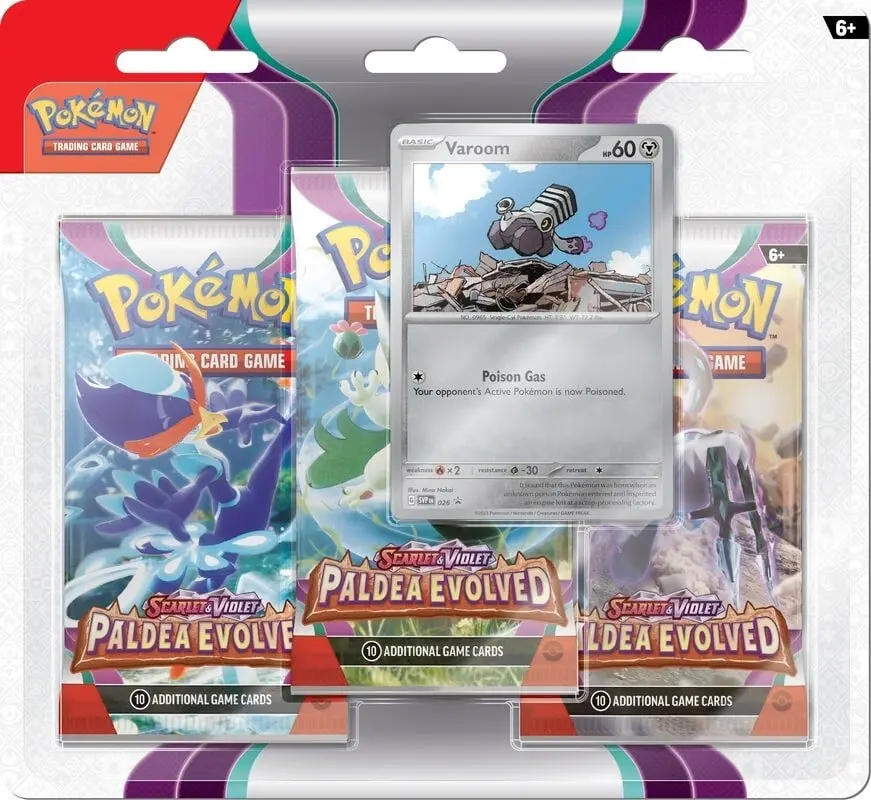 Scarlet & Violet: Paldea Evolved - 3-Pack Blisters (Varoom) 1