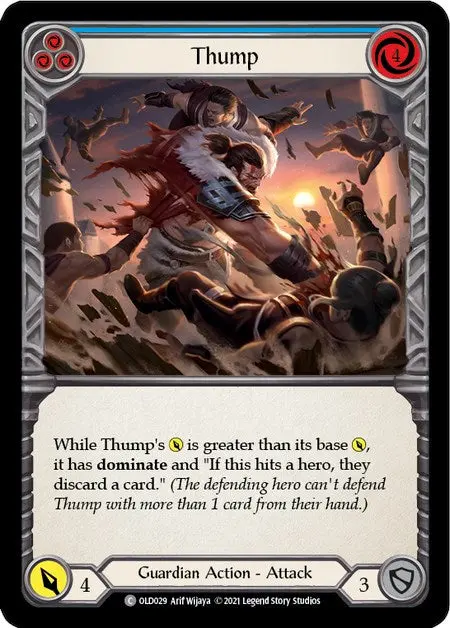 Thump (Blue) [Old029] (Tales Of Aria Oldhim Blitz Deck)  1St Edition Normal 1