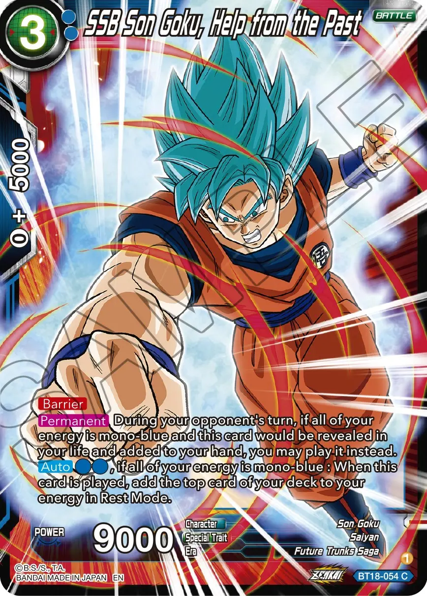 Ssb Son Goku, Help From The Past (Bt18-054) [Dawn Of The Z-Legends] 1