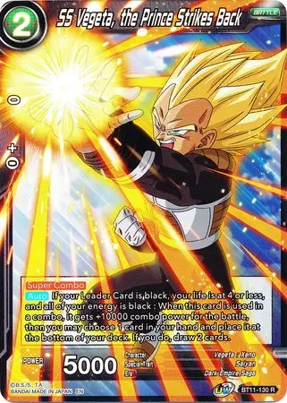 Ss Vegeta, The Prince Strikes Back (Bt11-130) [Vermilion Bloodline 2Nd Edition] 1