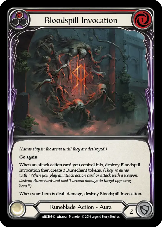 Bloodspill Invocation (Red) [Arc106-C] (Arcane Rising)  1St Edition Normal 1