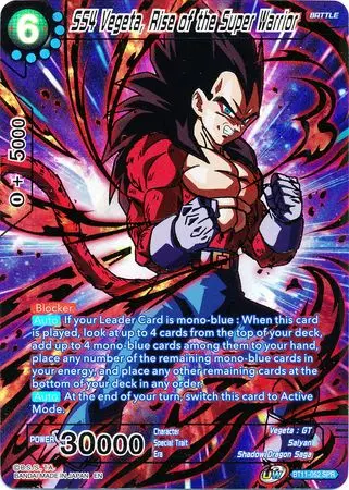 Ss4 Vegeta, Rise Of The Super Warrior (Spr) (Bt11-052) [Vermilion Bloodline 2Nd Edition] 1