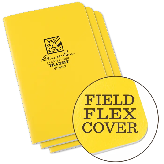 Rite-In-The-Rain - #301Fx Notebook, Field Flex, Transit Pattern, Pkg Of 3 1