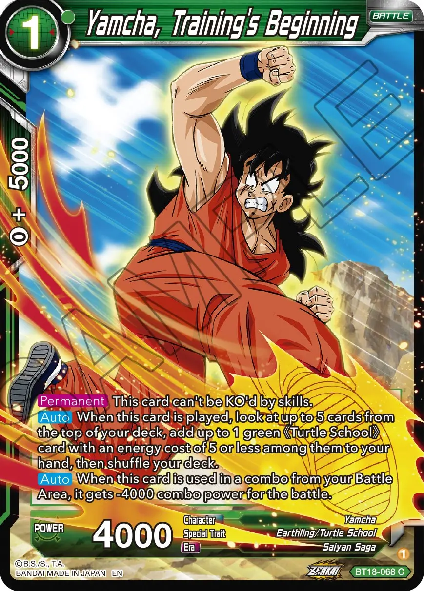 Yamcha, Training's Beginning (Bt18-068) [Dawn Of The Z-Legends] 1