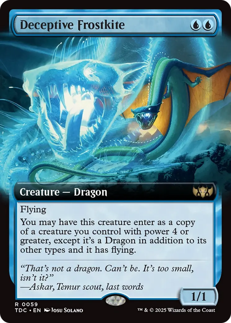 Deceptive Frostkite (Extended Art) [Tarkir: Dragonstorm Commander] 1