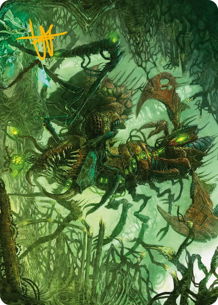 Skyscythe Engulfer Art Card (Gold-Stamped Signature) [Phyrexia: All Will Be One Art Series] 1