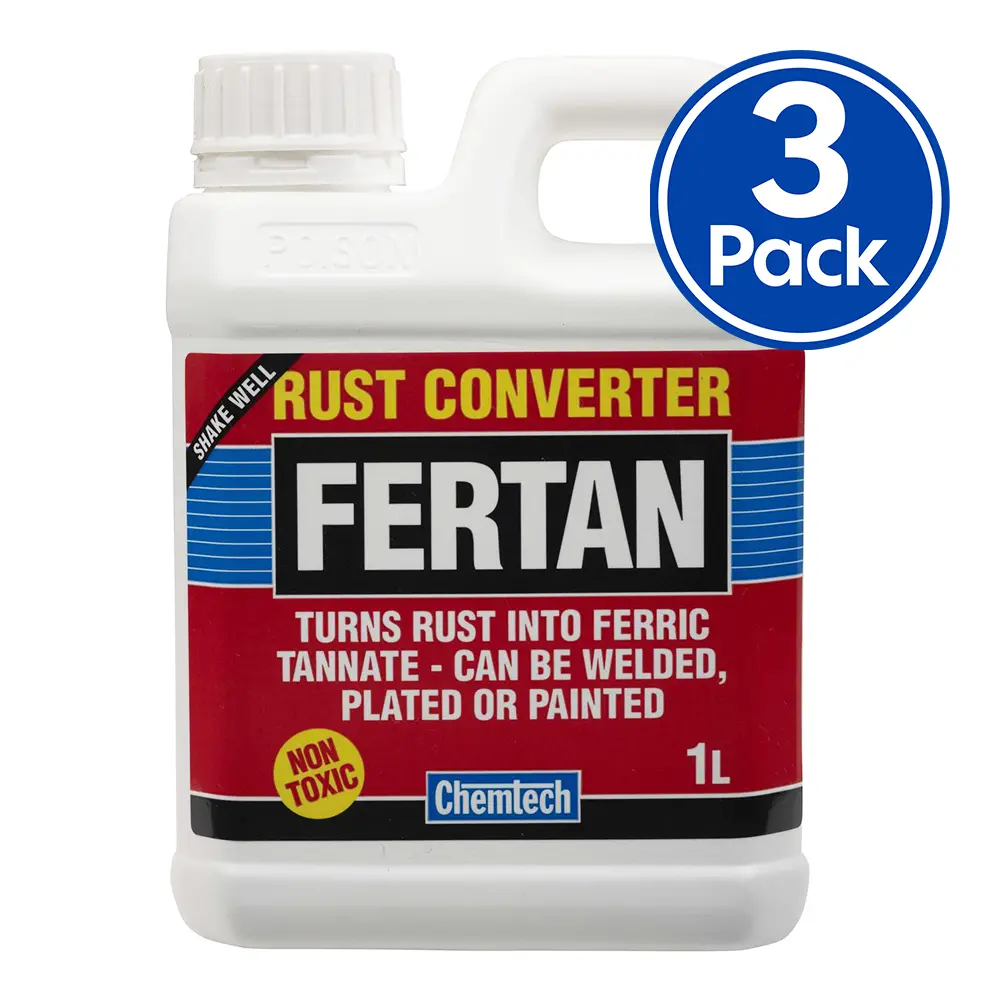 Chemtech Fertan Rust Converter 1L Non Toxic X 3 Pack 1