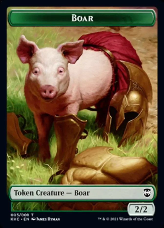 Boar Token [Kaldheim Commander Tokens] 1