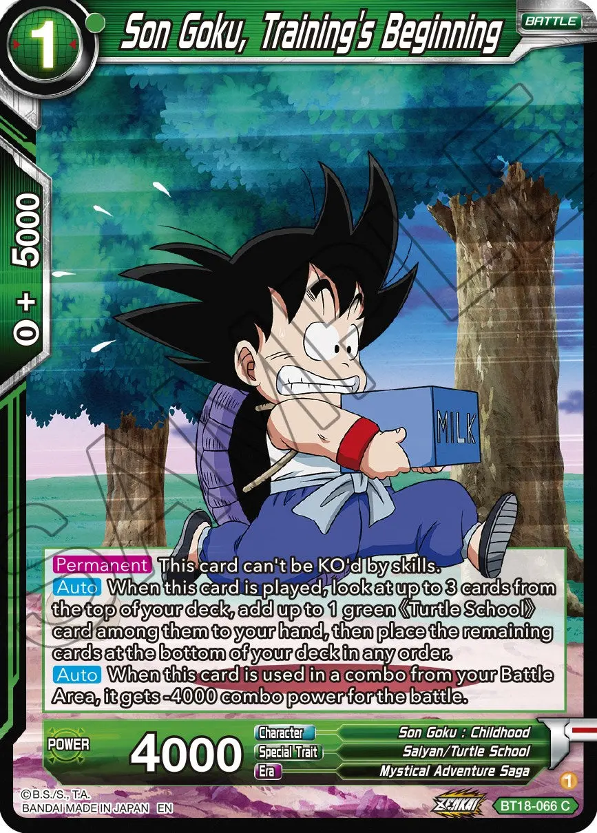 Son Goku, Training's Beginning (Bt18-066) [Dawn Of The Z-Legends] 1