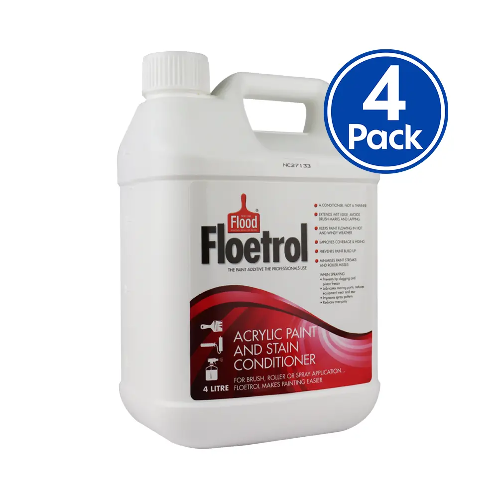 Flood Floetrol Acrylic Stain Conditioner Painting Additive 4L X 4 Pack 1