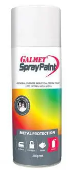 Galmet White 350G Spraypaint – Fast-Dry, High Gloss Enamel 1