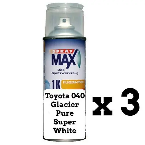Touch Up For Toyota 040 Glacier Pure Super White Corolla Camry Rav-4 298Ml X 3 1