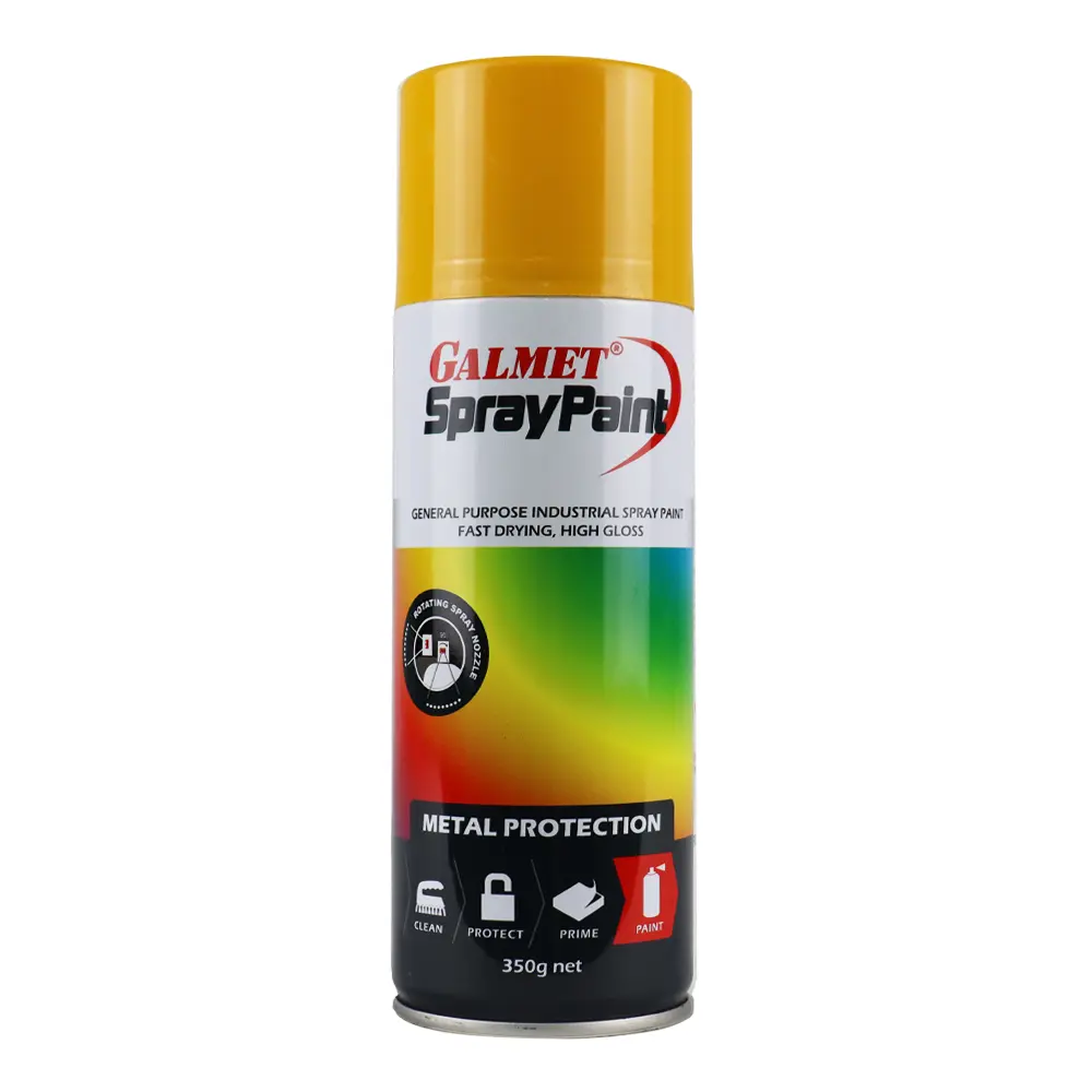 Galmet® Quick Dry Enamel Topcoat 350G Gloss Golden Yellow 1