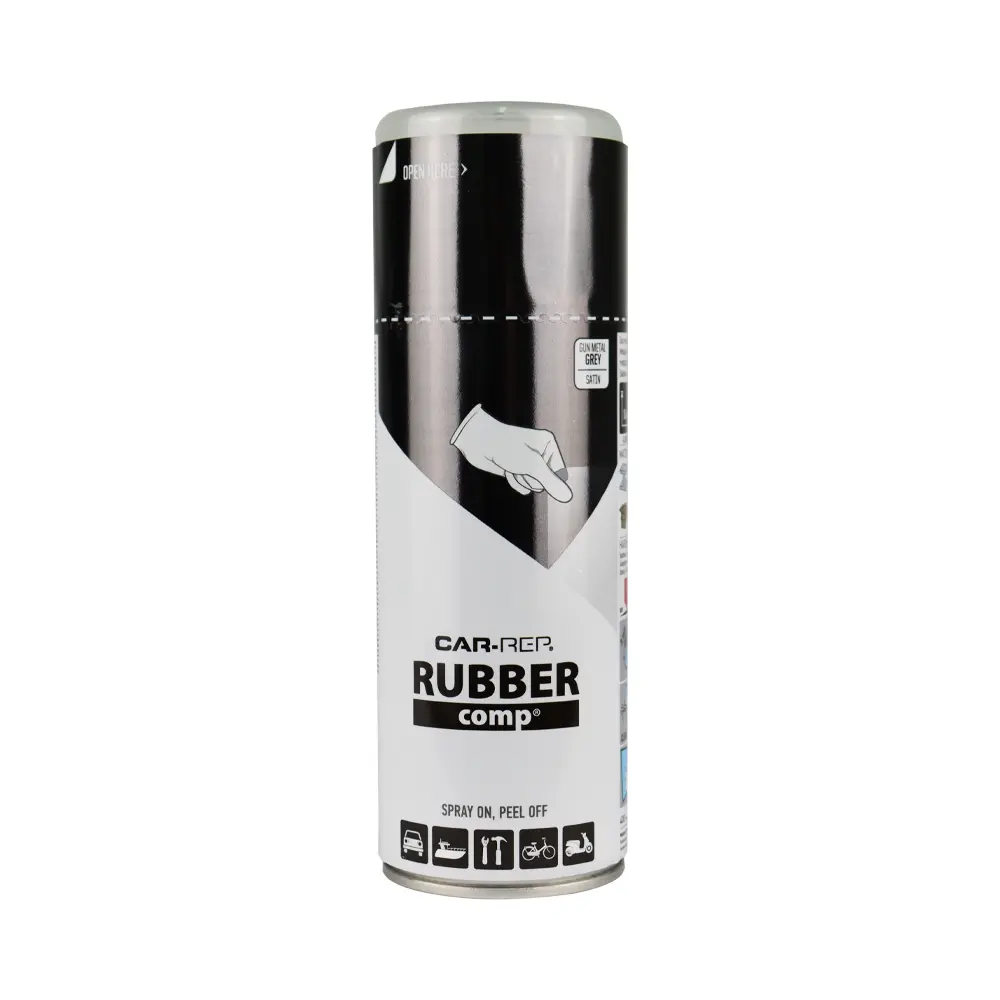 Car-Rep Rubber Comp Removable Plasti Dip Paint 400Ml Satin Gun Metal Grey 1