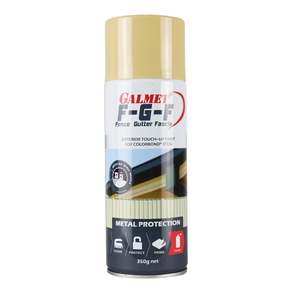 Galmet Fence Gutter Fascia Fgf Colorbond 350G Spray Paint Aerosol Harvest 1