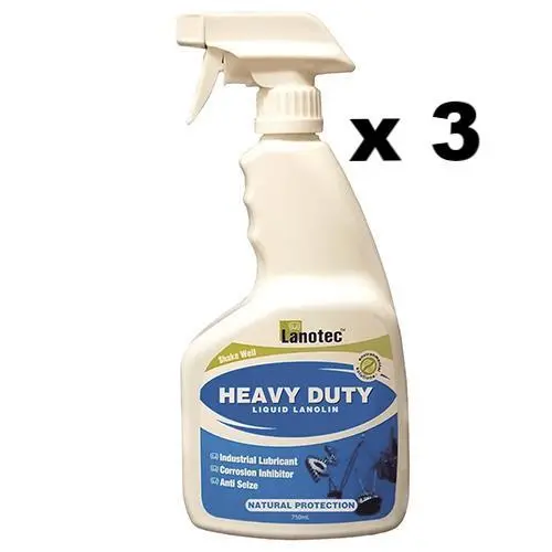 Liquid Lanolin Heavy Duty Lubricant Erosion Inhibitor Marine Industrial 750Ml X 3 1