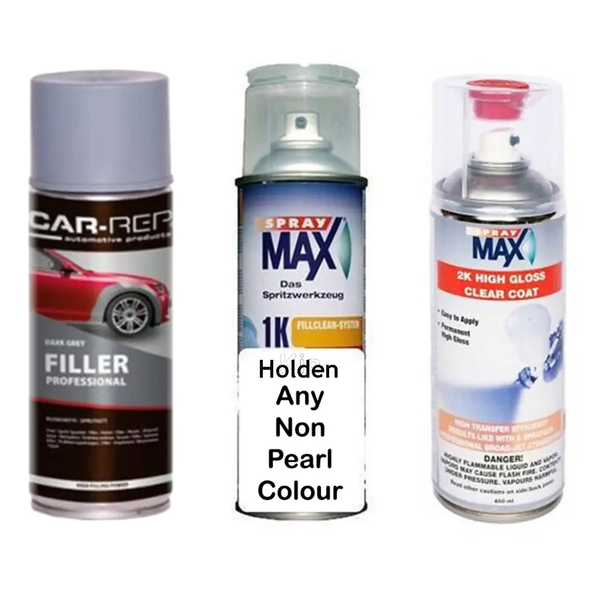 Auto Touch Up Paint Holden Any Non Pearl Colour Plus 2K Clear Coat & Primer 1