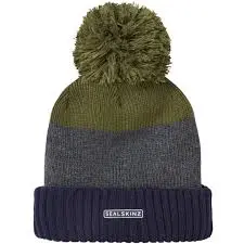 Sealskinz Flitcham Waterproof Fleece Lined Cold Weather Striped Bobble Hat 1