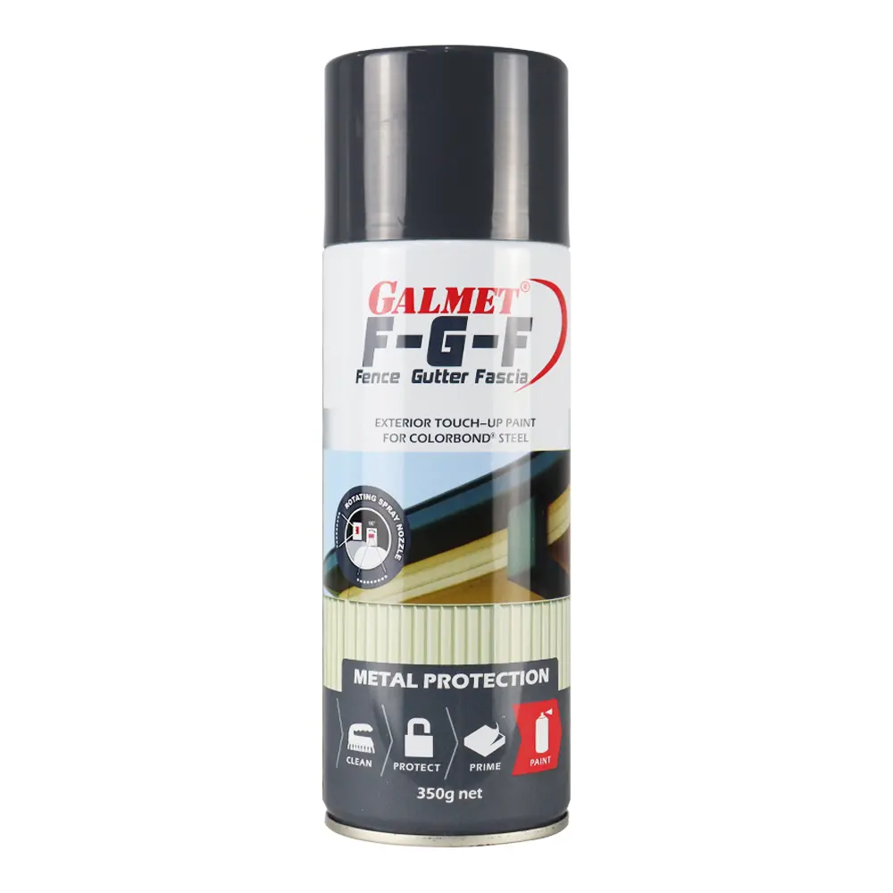 Galmet Fence Gutter Fascia Fgf Colorbond 350G Spray Paint Aerosol Ironstone 1
