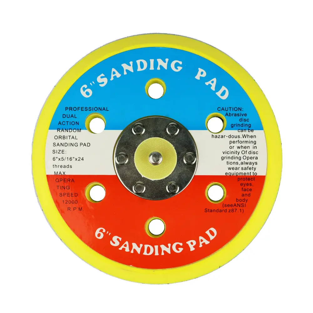Wpg 150Mm 6 Hole Hook & Loop Backing Pad For Orbital Sander 1