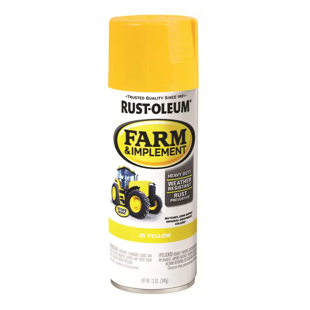 Rust-Oleum Farm Equipment Spray Paint John Deere Yellow 340G Aerosol 1