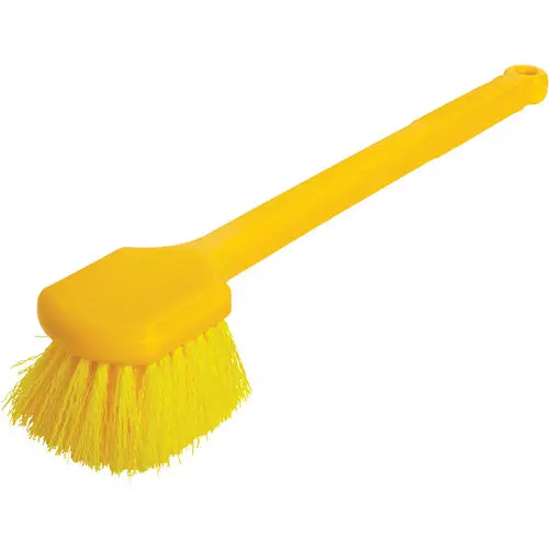 Utility Brush, 20" Overall Length, Synthetic Bristles, Yellow 1