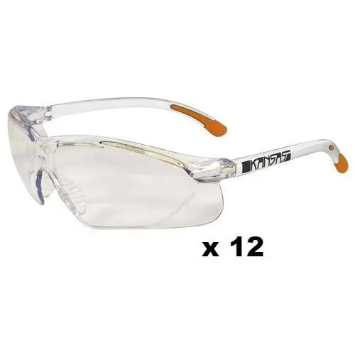 Maxisafe Kansas Safety Glasses As/Nzs1337 Anti Scratch Fog Coating Clear X 12 1