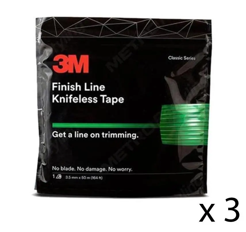 3M Finish Line Knifeless Tape Kts-Fl1 Green 3.5Mm X 50M X 3 Rolls 1