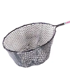 Rubber-Meshed Landing Net, 19" Diameter Frame, 30" Handle 1