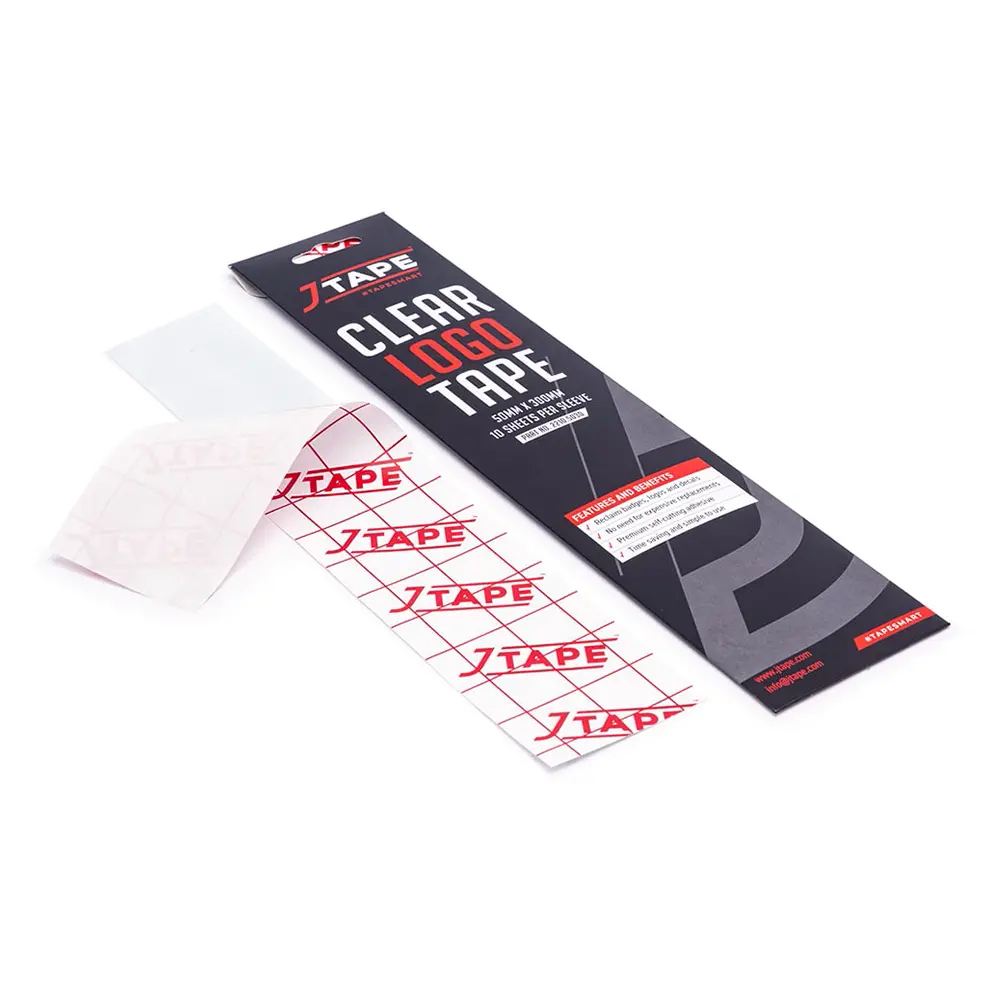 J Tape Clear Logo Tape 50Mm X 300Mm Car Emblem Adhesive X 10 Sheets 1