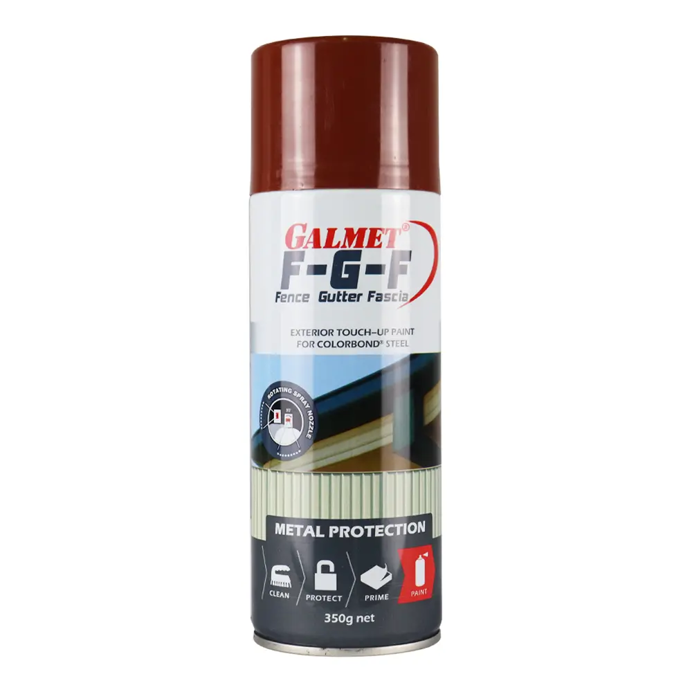 Galmet Fence Gutter Fascia Fgf Colorbond 350G Spray Paint Aerosol Manor Red 1