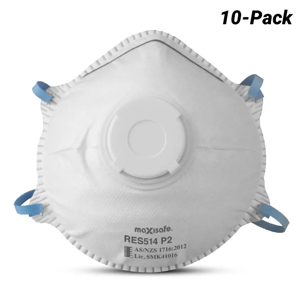 Maxisafe Safety Disposable Dust Mask Class P2 Nr With Valve 10 Pack 1