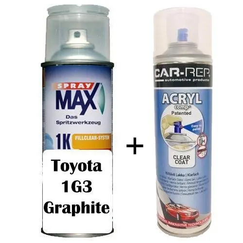 Automotive Touch Up Paint For Toyota 1G3 Graphite Plus 1K Clear Coat 1