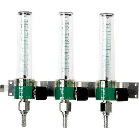 Oxygen Flow Meter Manifolds, 3-Way, 0-3.5 Lpm 1