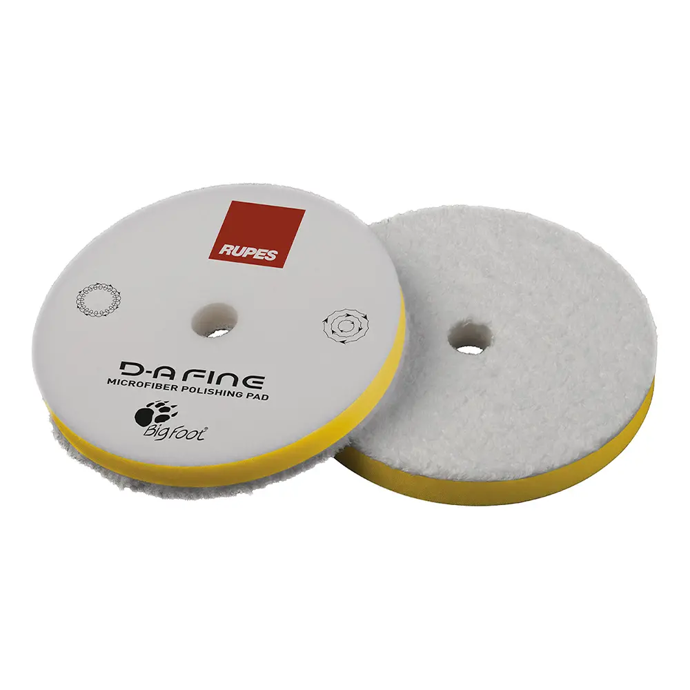 Rupes Bigfoot Da Fine Microfibre Compound Pad Fine Yellow 130Mm 1