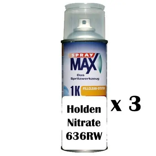 Automotive Touch Up Spray Paint Can Holden Nitrate 636R Colour X 3 1