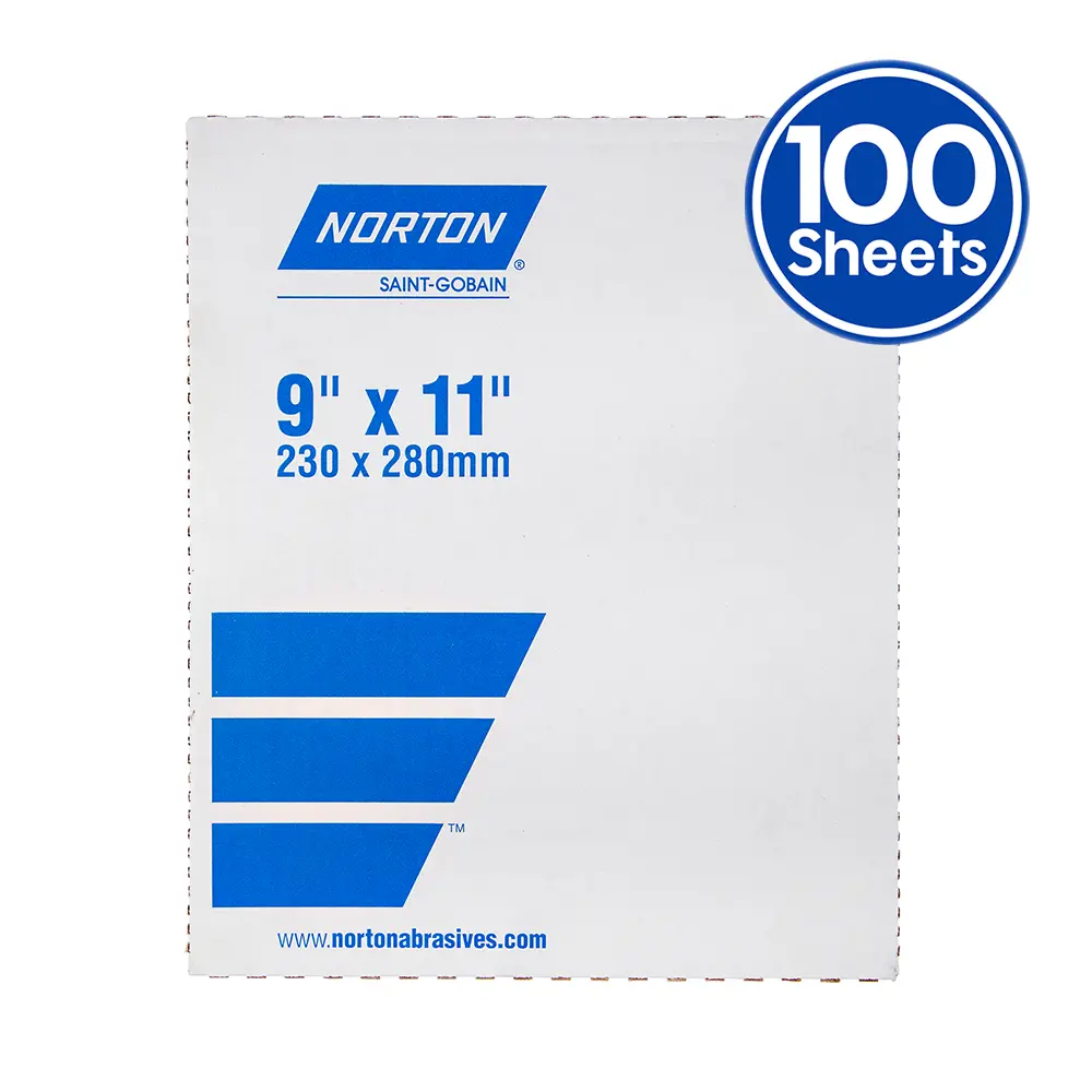 Norton No-Fil A275 Sandpaper Sheets P80 - P1200 230X280mm Box 100 2