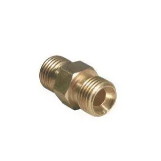 Brass Oxygen Coupler, 1/4" Mpt X 1/4 Mpt (Oxy) 1