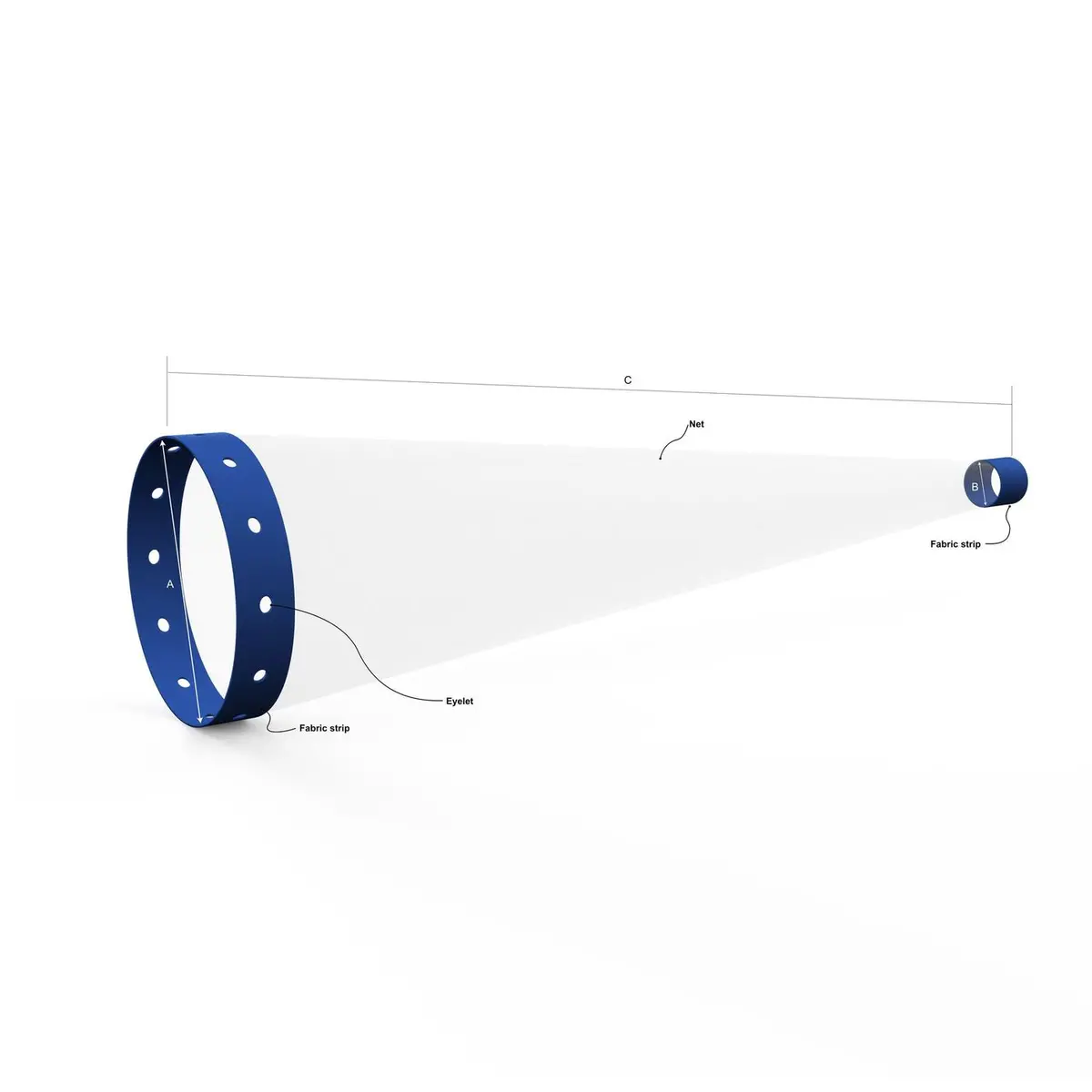 Plankton Tow Net, Simple, 50 Cm Diameter X 150 Cm Length 1