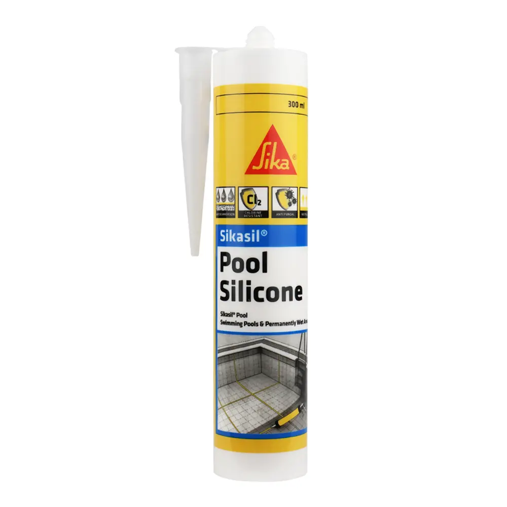 Sika Sikasil Pool Wet Area Silicone Sealant 300Ml Clear 1
