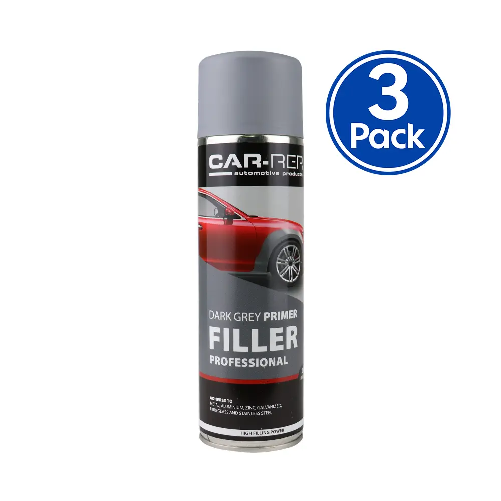 Car-Rep Automotive Professional Primer Filler 500Ml Grey X 3 Pack 1