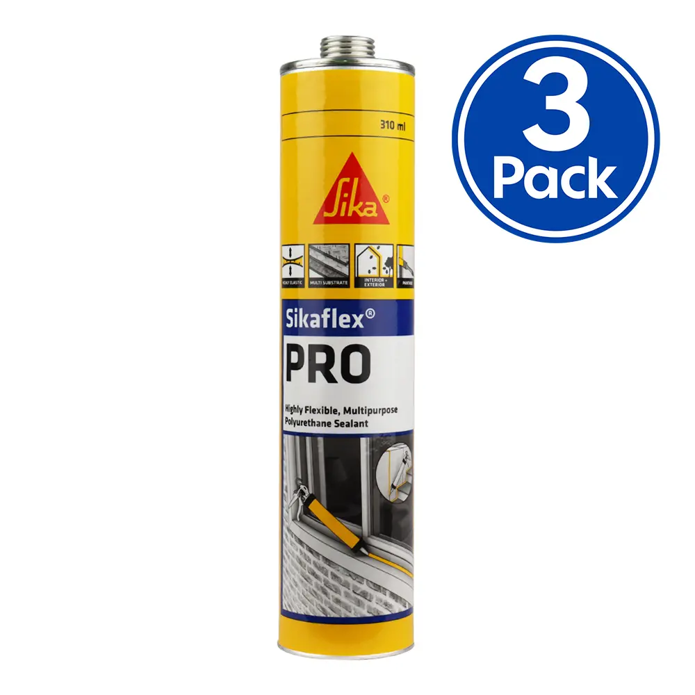 Sika Sikaflex Pro Multi Purpose Polyurethane Sealant 310Ml White X 3 Pack 1
