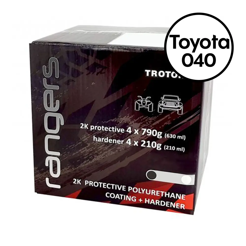 Troton Rangers 2K Tough Protective Polyurethane Coating Kit 3.78L For Toyota 040 White 1