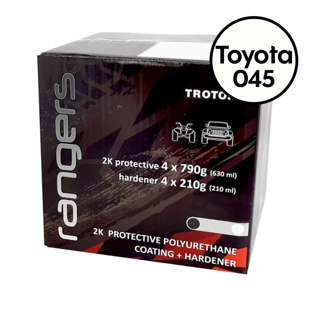 Troton Rangers 2K Tough Protective Polyurethane Coating Kit 3.78L For Toyota 045 White 1