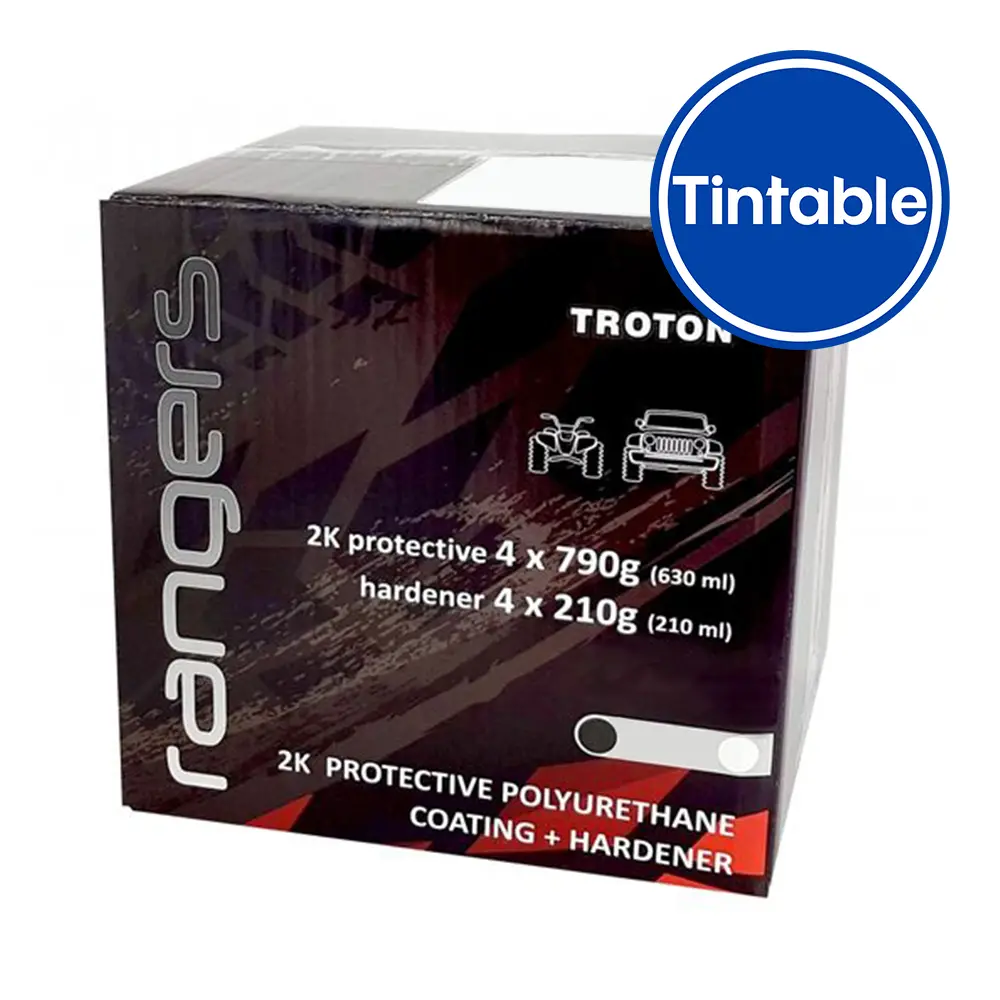 Troton Rangers 2K Tough Protective Polyurethane Coating Kit 3.78L Tintable Raptor 1
