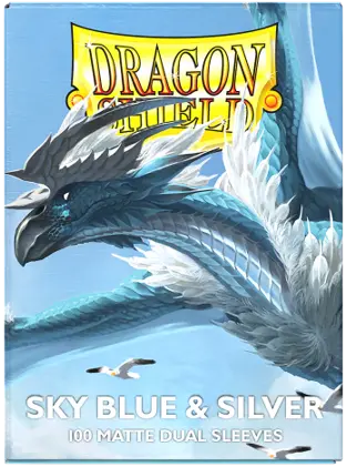 Dragon Shield: Dual Matte Sleeves – Sky Blue And Silver (100 Count) 1