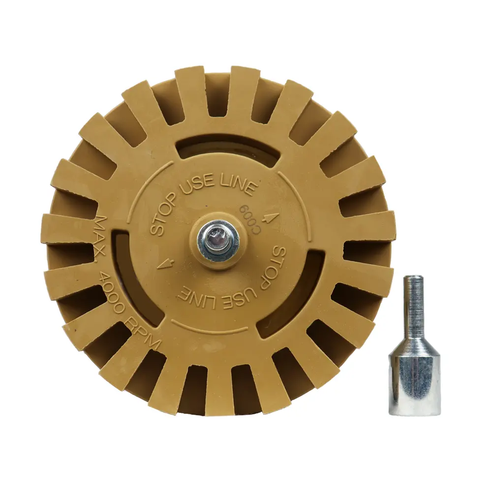 Sar Caramel Tractor Erasor Wheel 4" With Drill Arbour 1