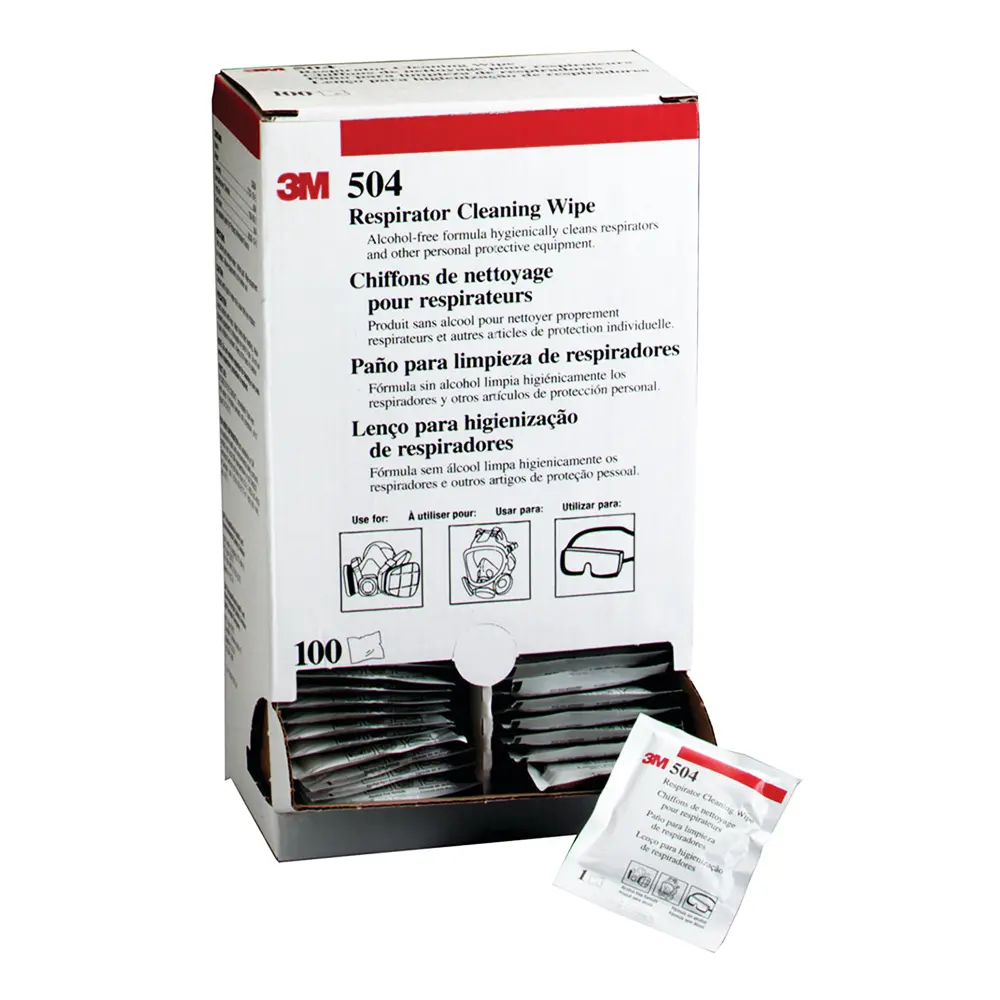 3M Respirator Cleaning Wipes 504/07065 - 100 Pack Spirit Wipes 1